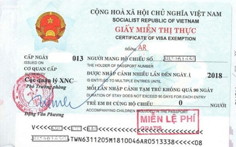 Does Vietnam visa exemption list have Romania?